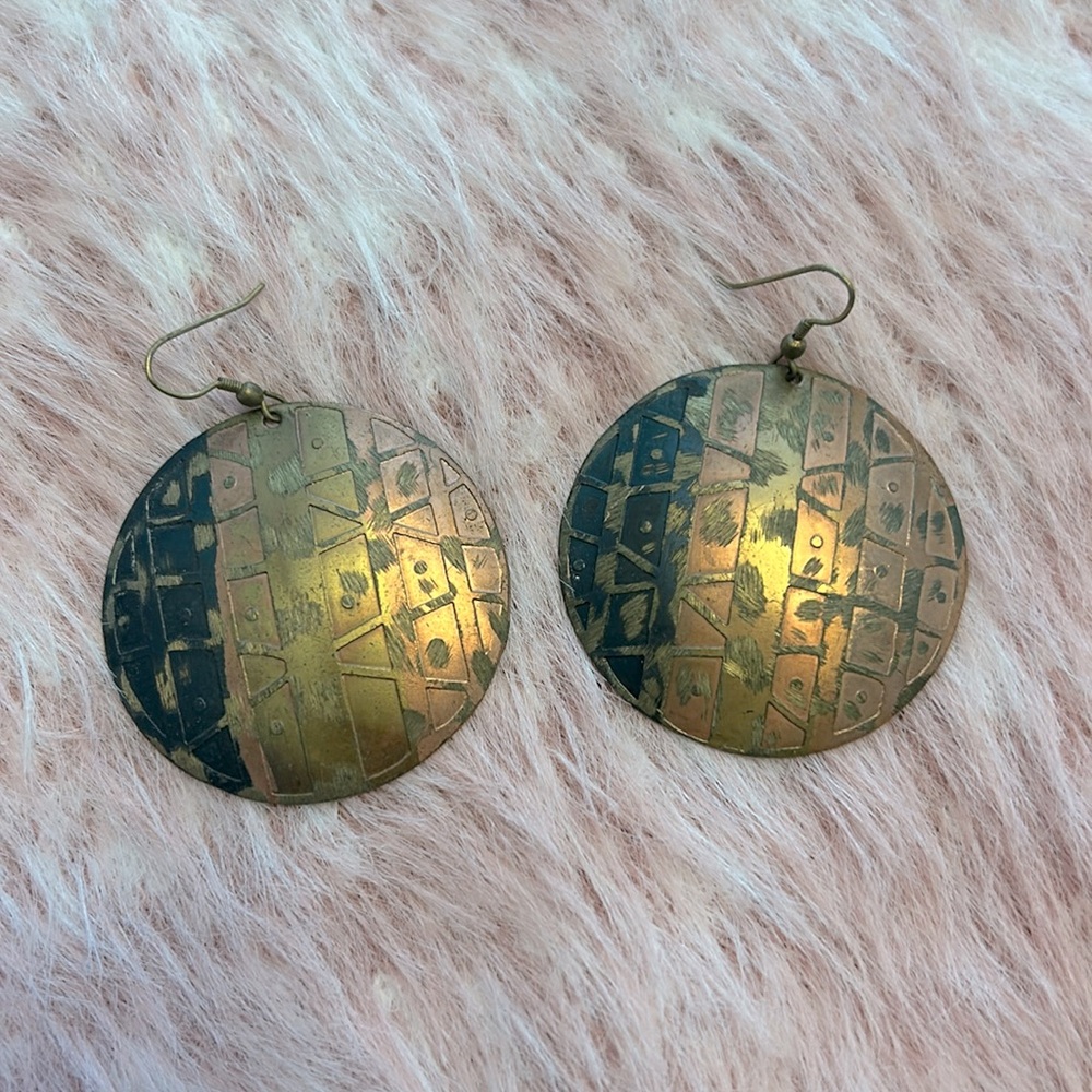 Metal Abstract Earrings